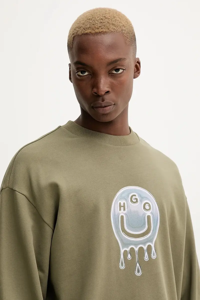 felpa in cotone uomo colore verde 50549213 miniatura 4