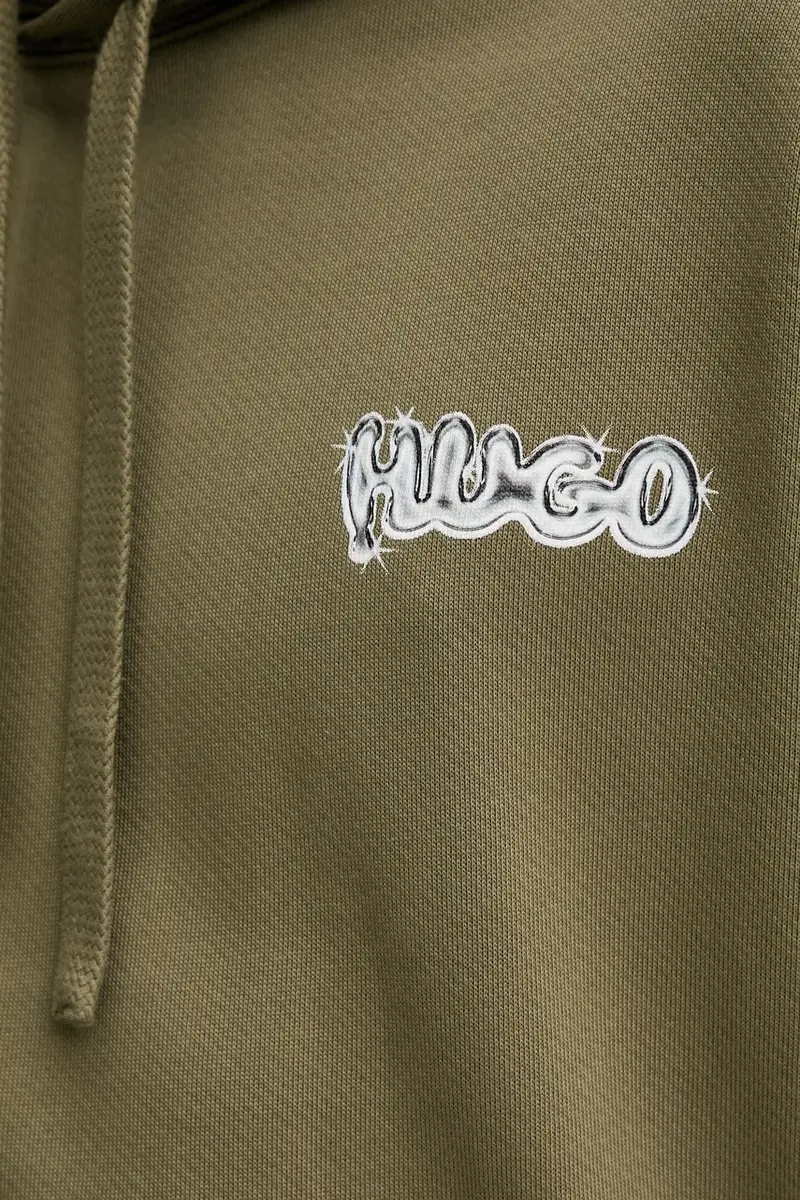 felpa in cotone uomo colore verde con cappuccio 50549212 miniatura 5