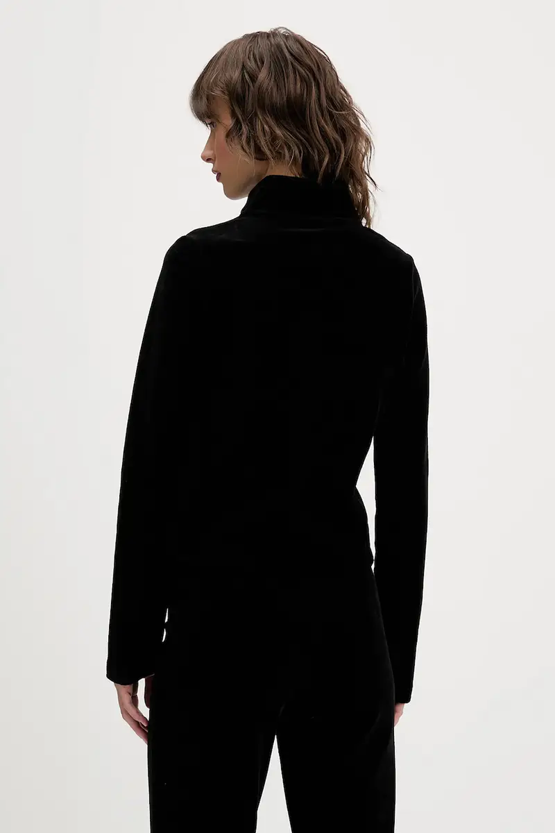 felpa in velluto donna colore nero 50549486 miniatura 3