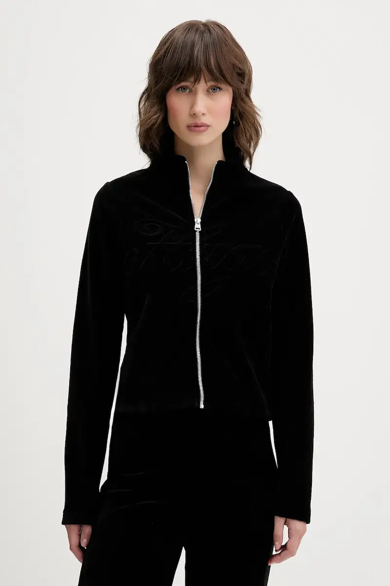 felpa in velluto donna colore nero 50549486