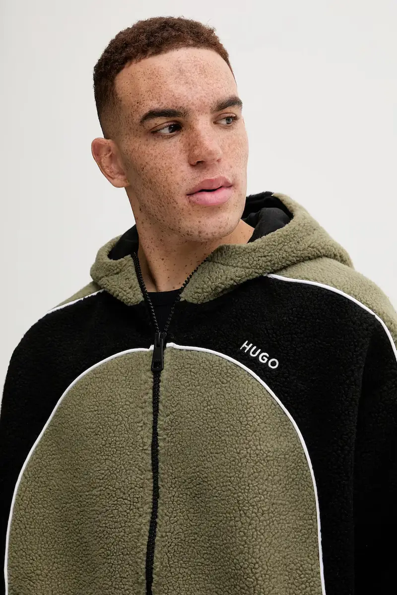 felpa Neddyzo uomo colore verde con cappuccio 50546620 miniatura 4