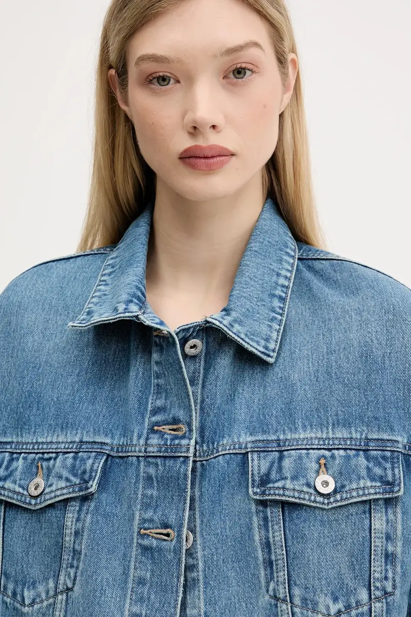 giacca di jeans colore blu 50541559 miniatura 4