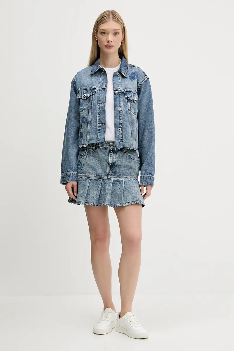 giacca di jeans colore blu 50546316 miniatura 2