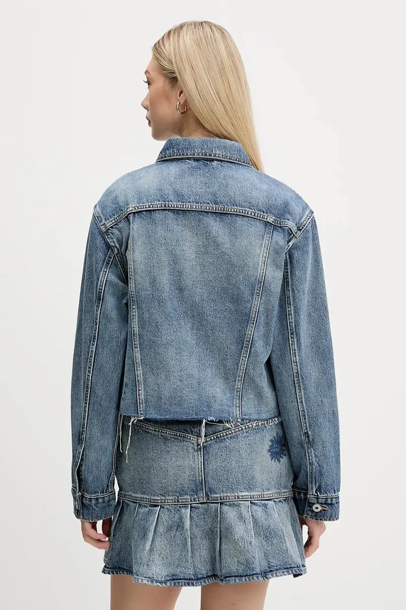 giacca di jeans colore blu 50546316 miniatura 3