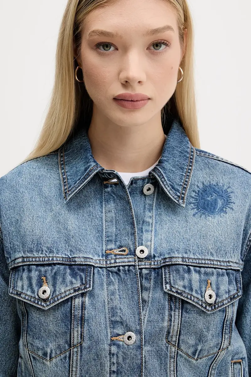 giacca di jeans colore blu 50546316 miniatura 4