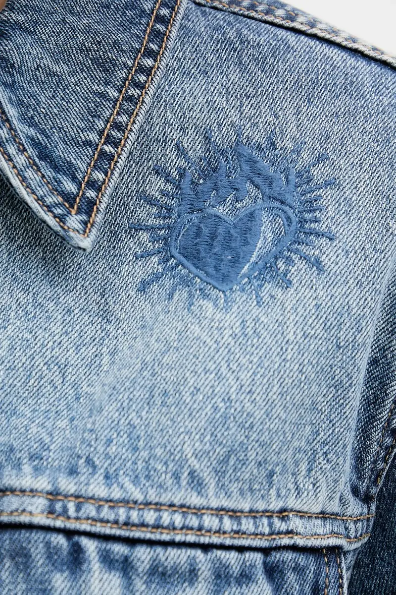 giacca di jeans colore blu 50546316 miniatura 5