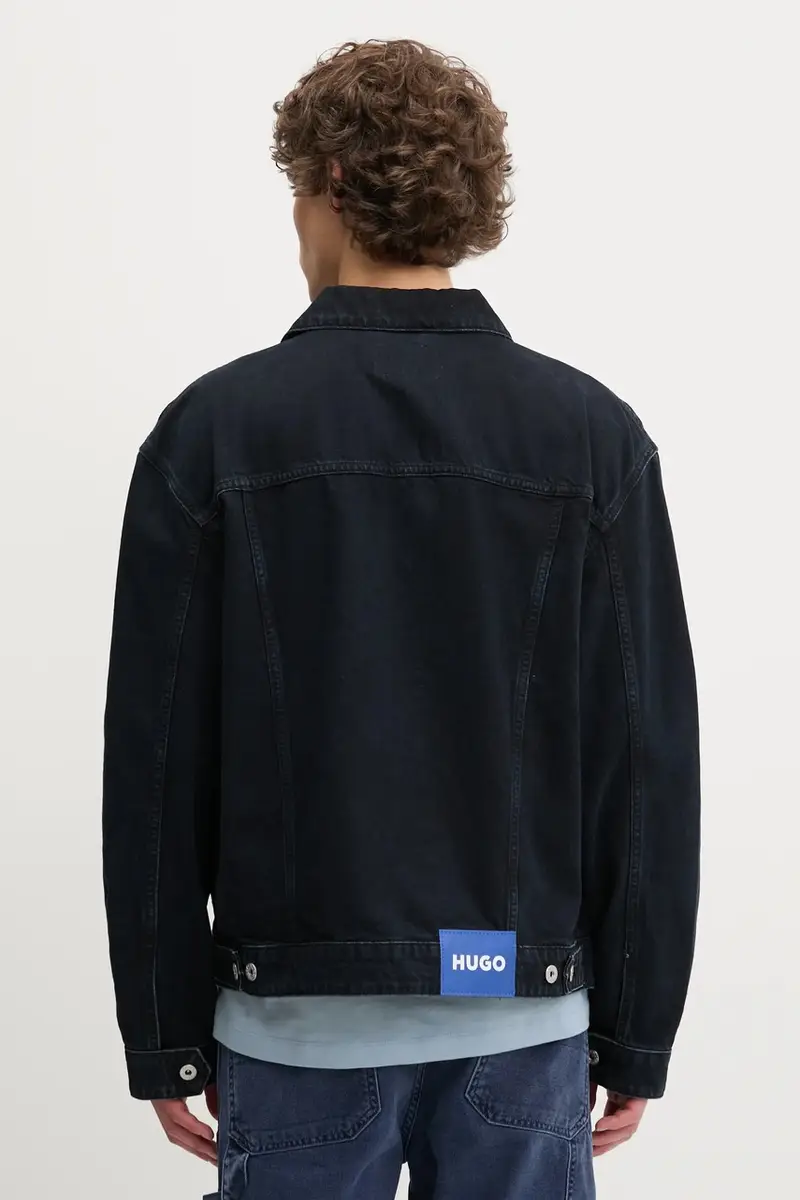 giacca di jeans colore blu navy 50541714 miniatura 3