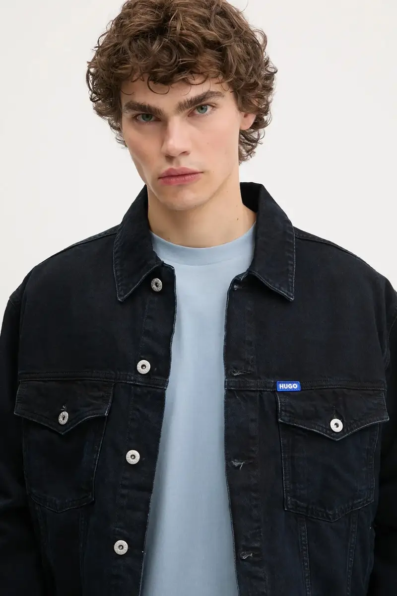 giacca di jeans colore blu navy 50541714 miniatura 4