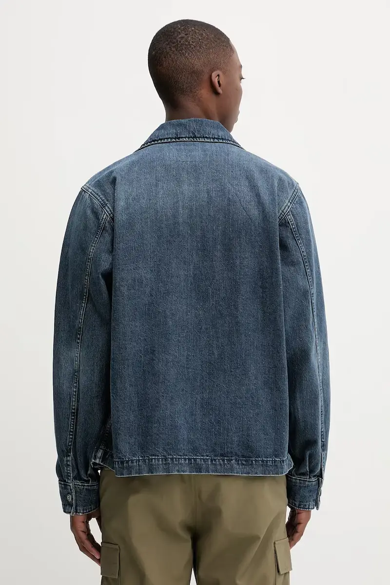 giacca di jeans colore blu navy 50541725 miniatura 2