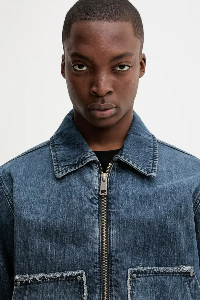 giacca di jeans colore blu navy 50541725 miniatura 3