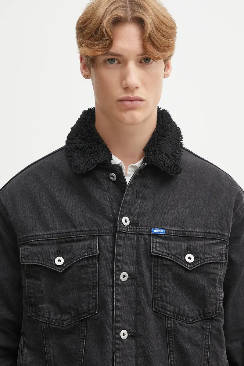 giacca di jeans colore nero 50547149 miniatura 4