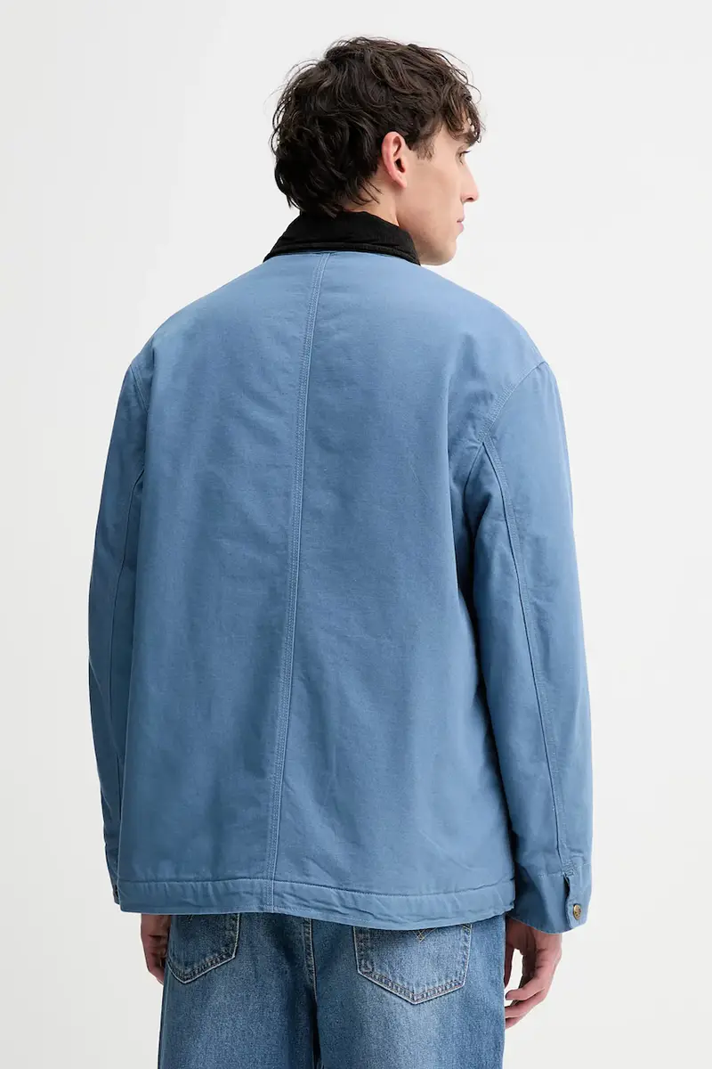 giacca in cotone colore blu 50546738 miniatura 3