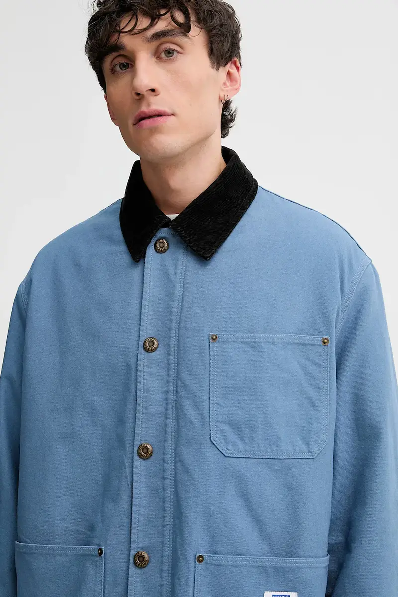 giacca in cotone colore blu 50546738 miniatura 4