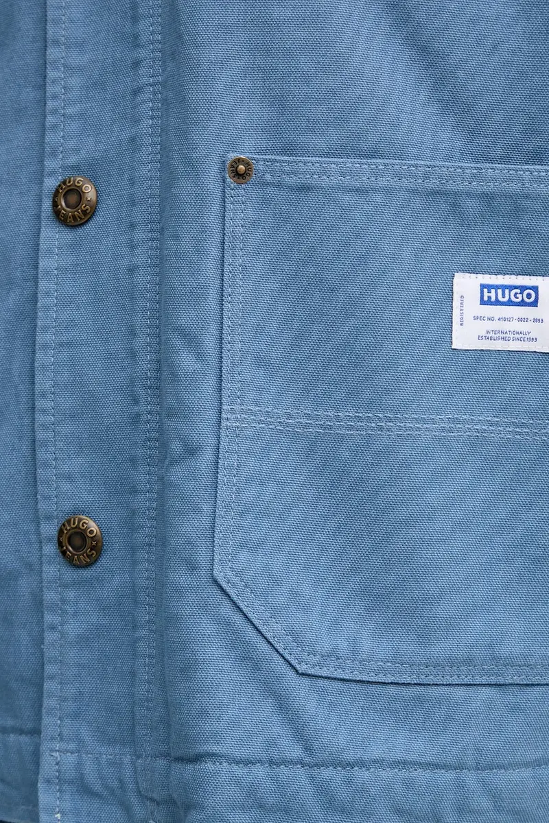 giacca in cotone colore blu 50546738 miniatura 5