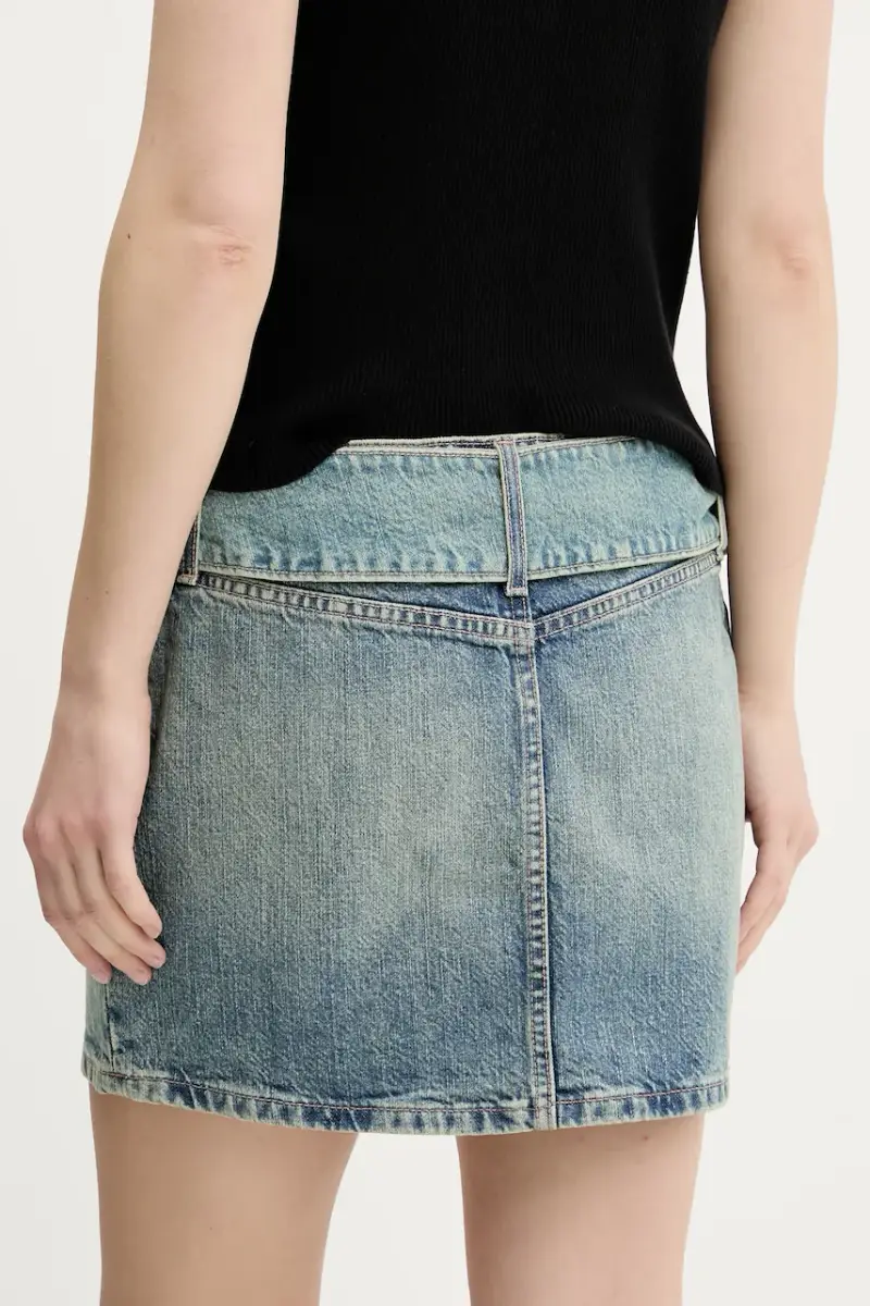 gonna di jeans colore blu 50541549 miniatura 3