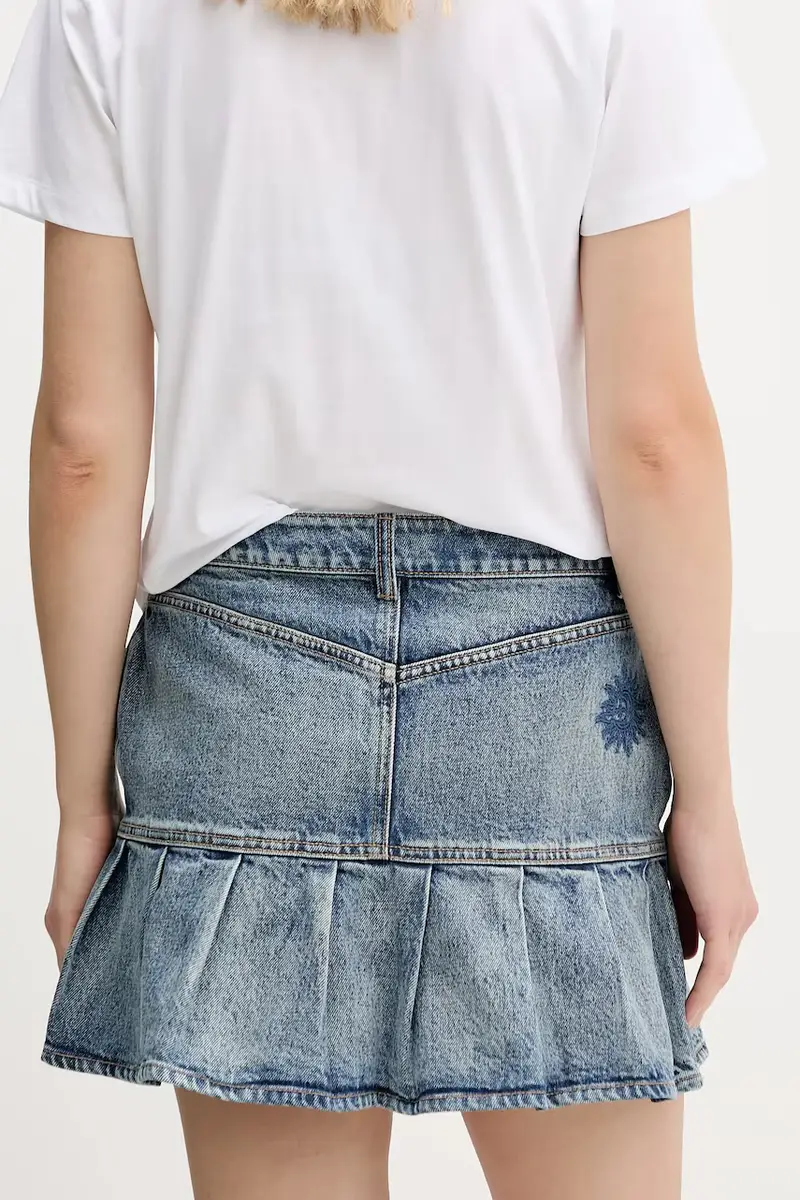 gonna di jeans colore blu 50546318 miniatura 3