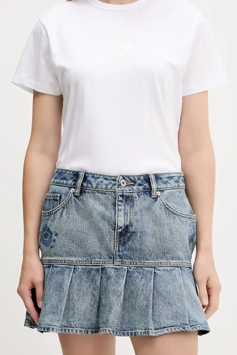 gonna di jeans colore blu 50546318