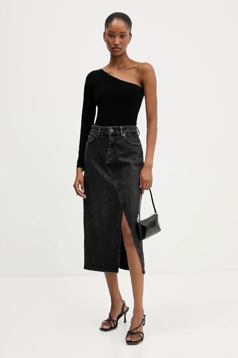 gonna di jeans Goja_B colore nero 50546327 miniatura 2