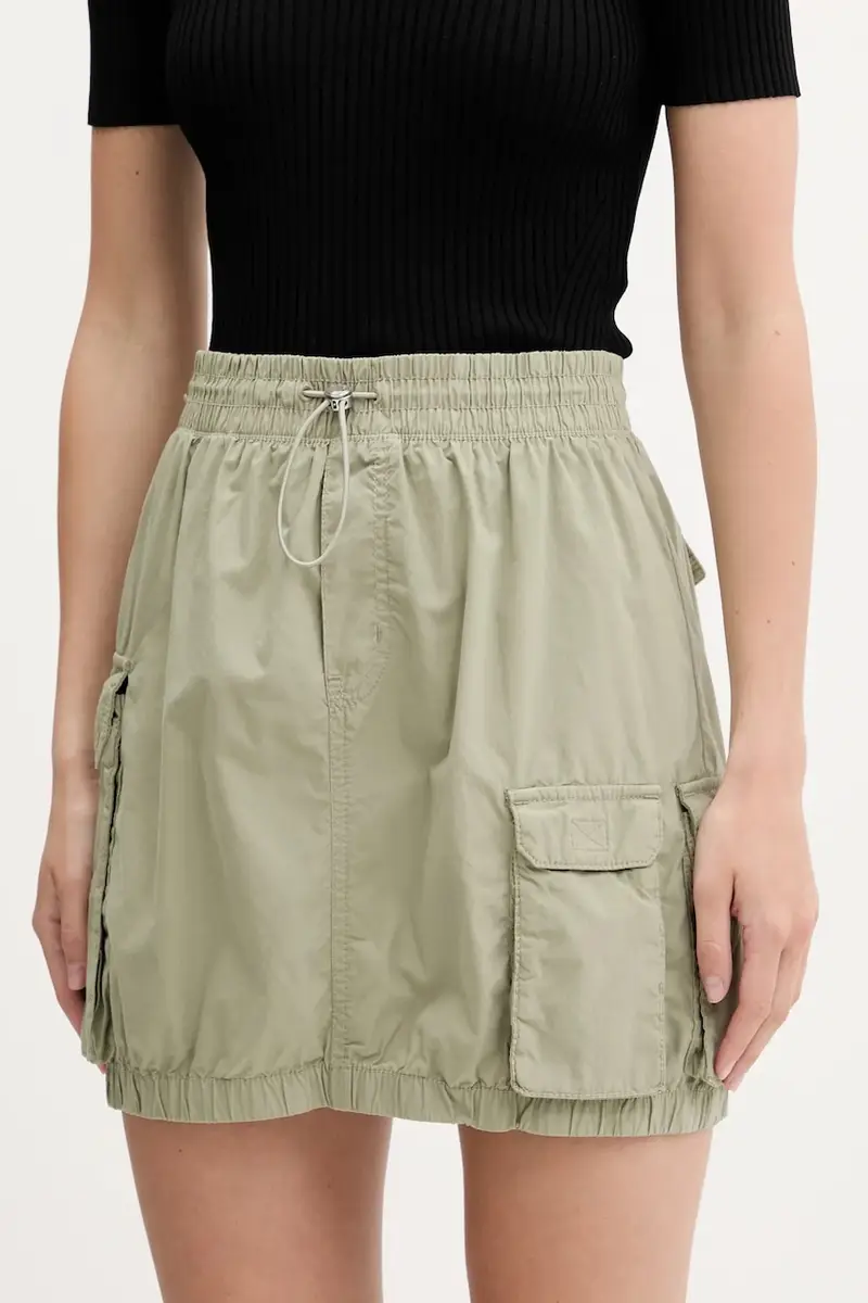 gonna in cotone colore verde 50538401