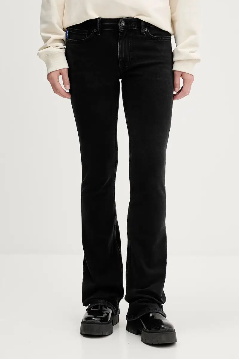 HUGO Blue Jeans Donna Nero 3649966