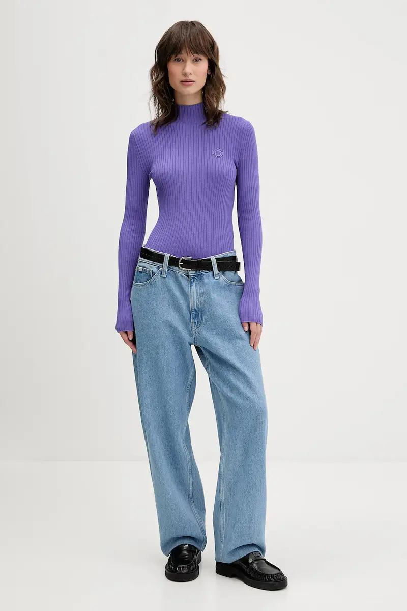 maglione donna colore nero 50522578 Violetto miniatura 2