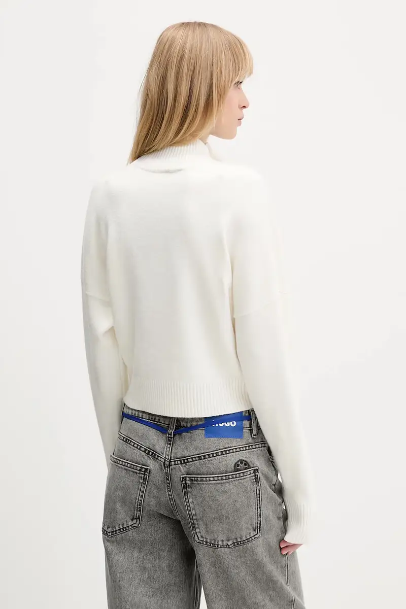 maglione donna colore turchese 50522508 Beige miniatura 3