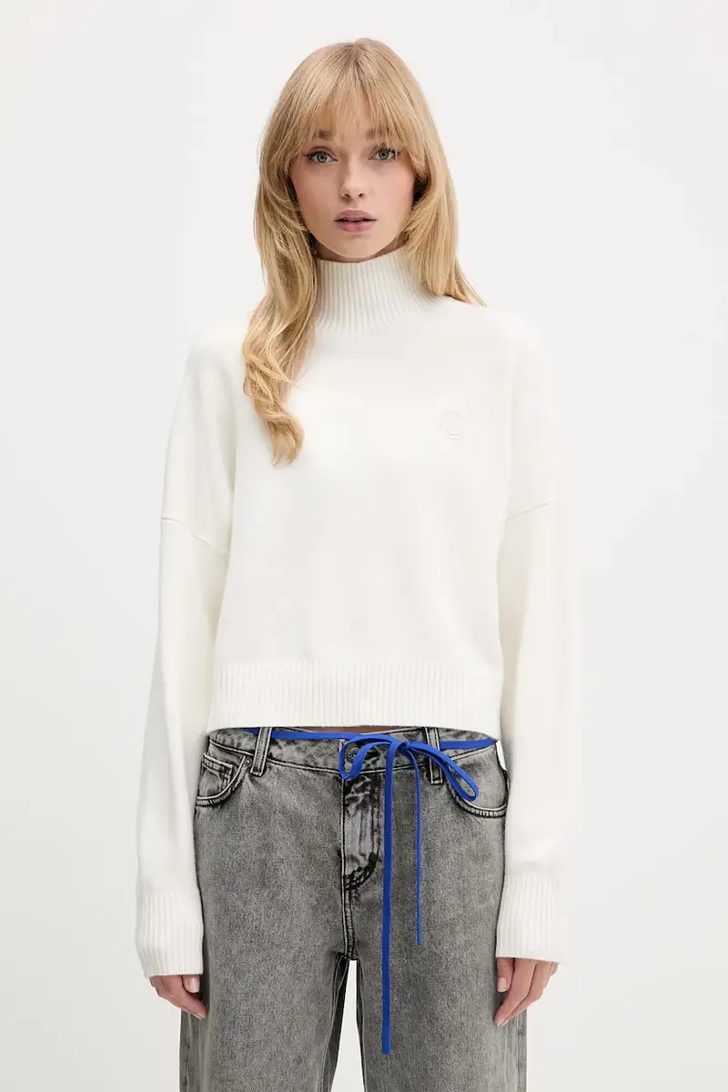 maglione donna colore turchese 50522508 Beige