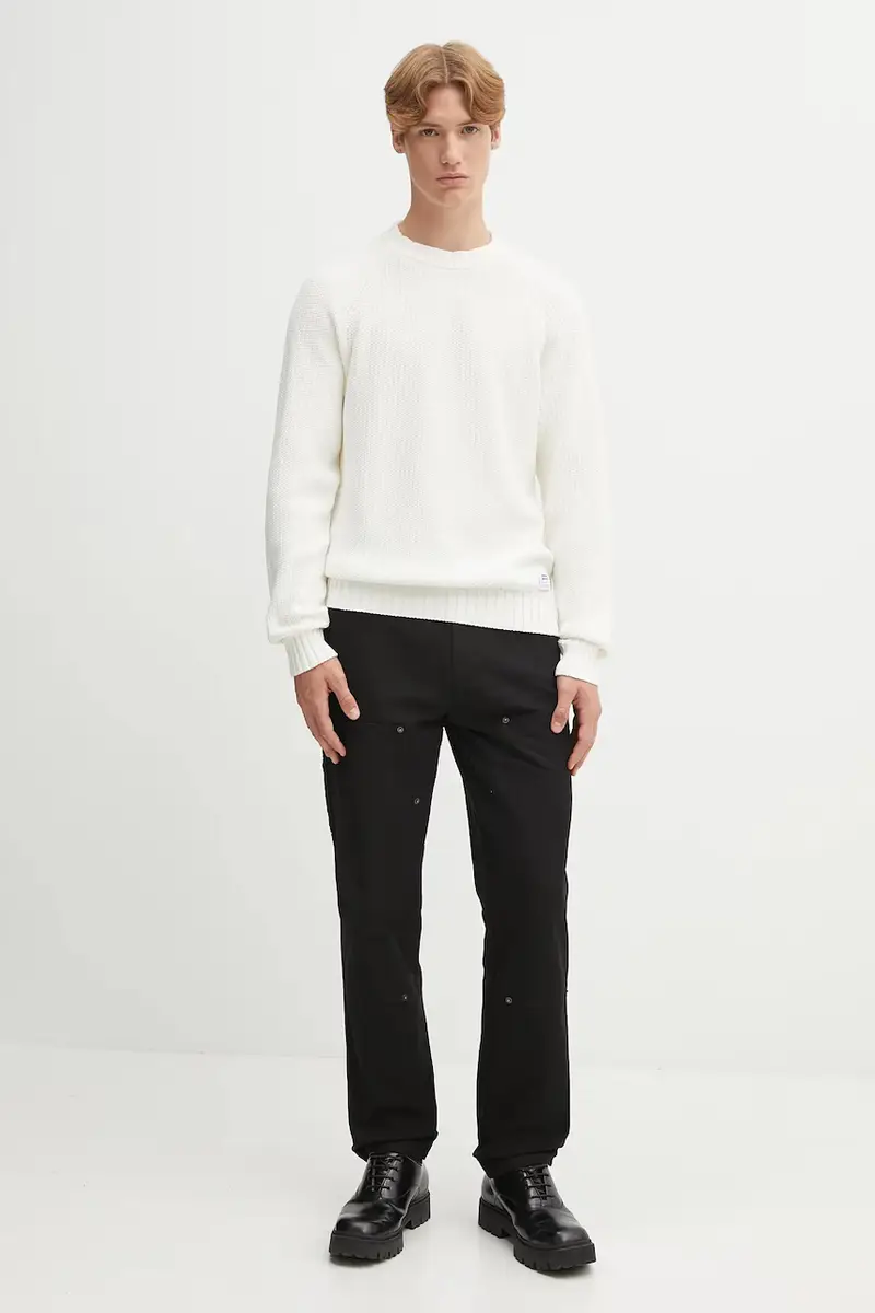 maglione in cotone uomo colore beige 50551398 miniatura 2