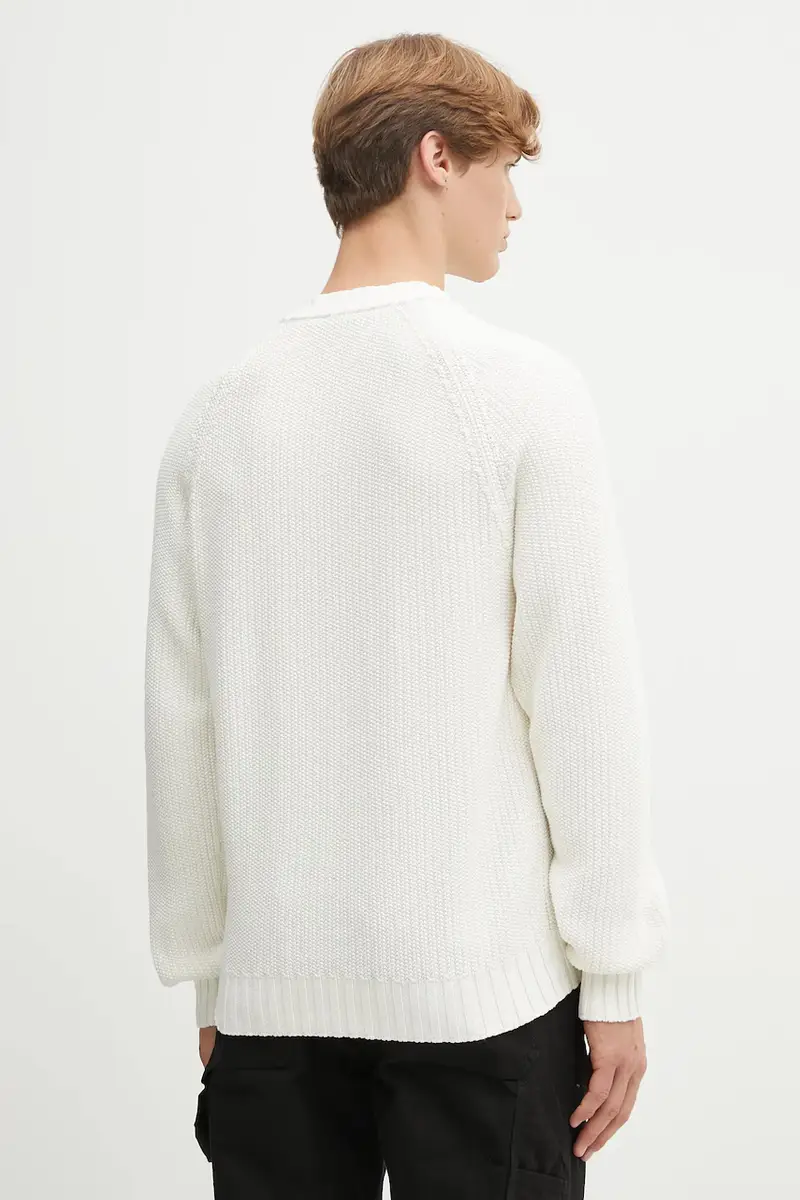 maglione in cotone uomo colore beige 50551398 miniatura 3