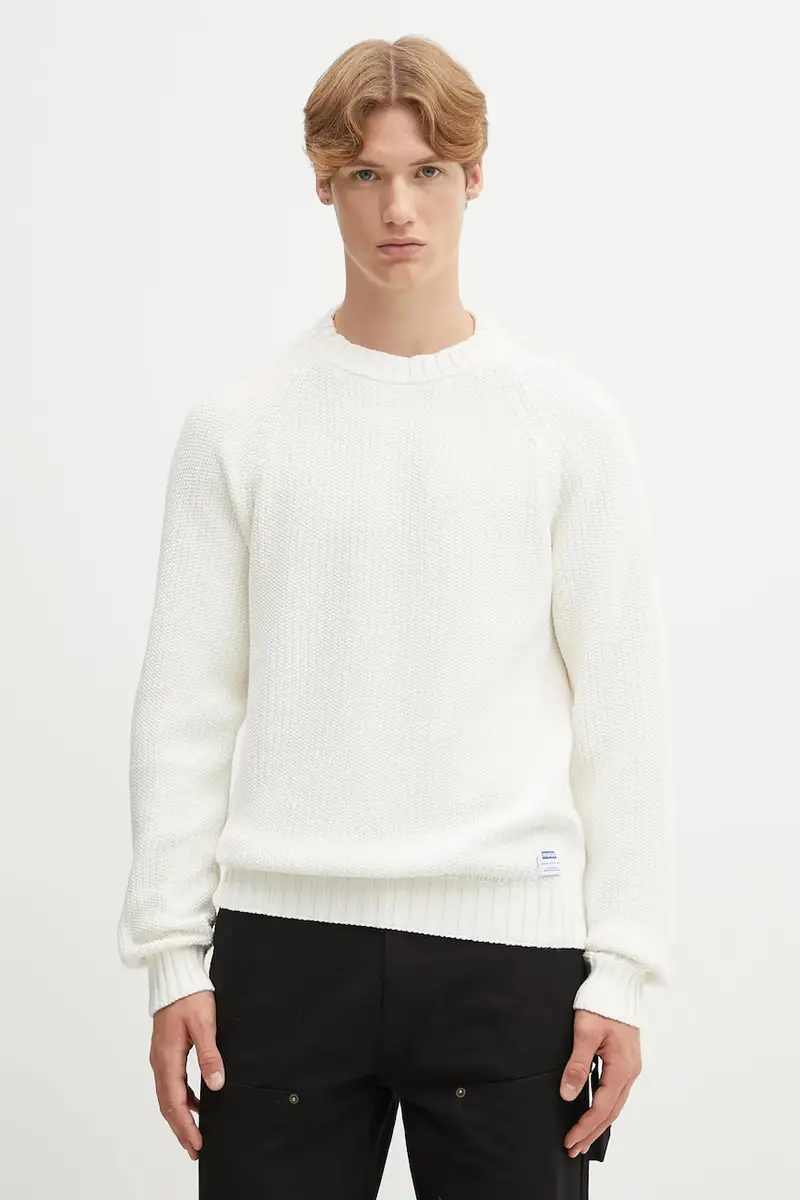 maglione in cotone uomo colore beige 50551398