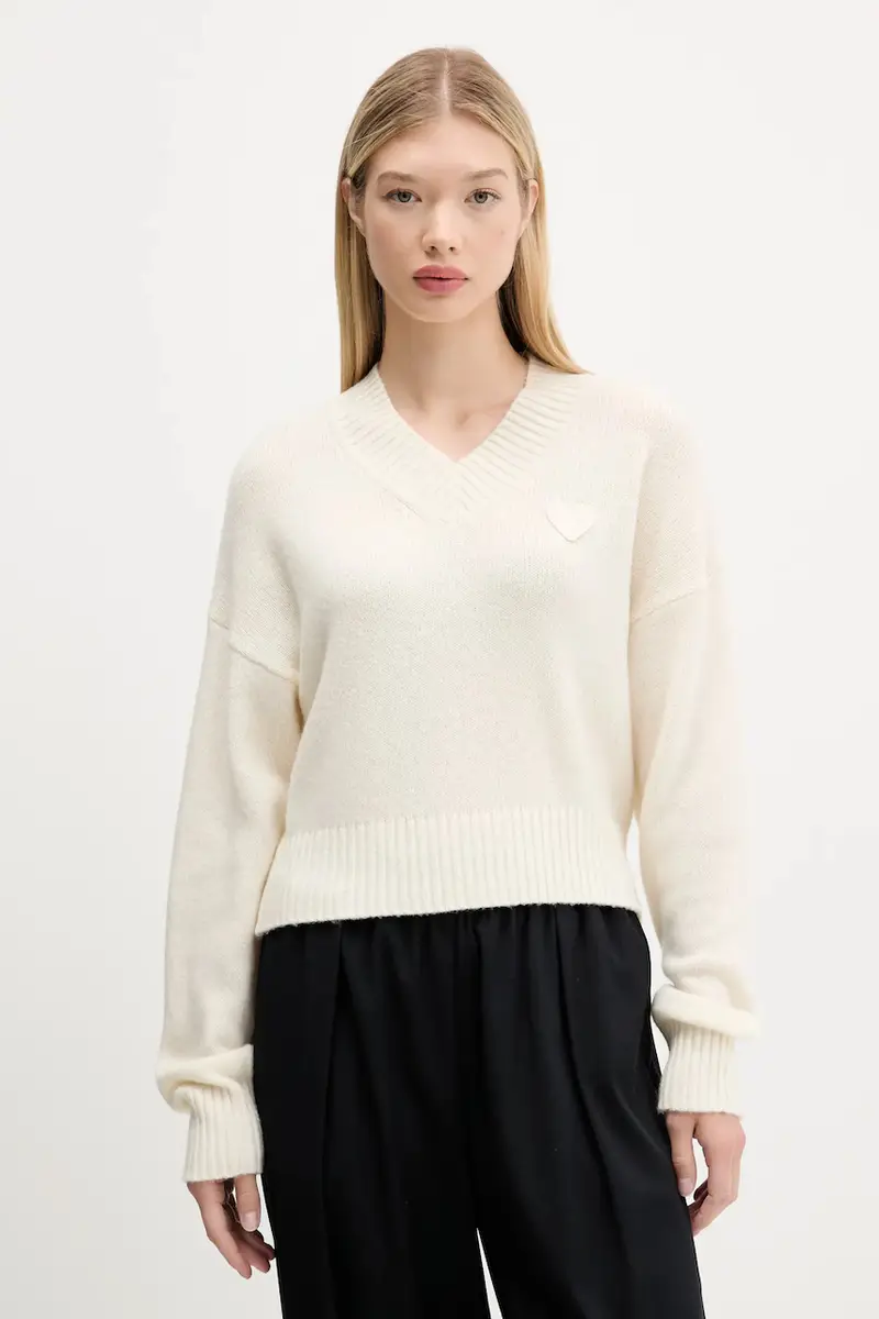 maglione in lana donna 50543059 Beige miniatura 3