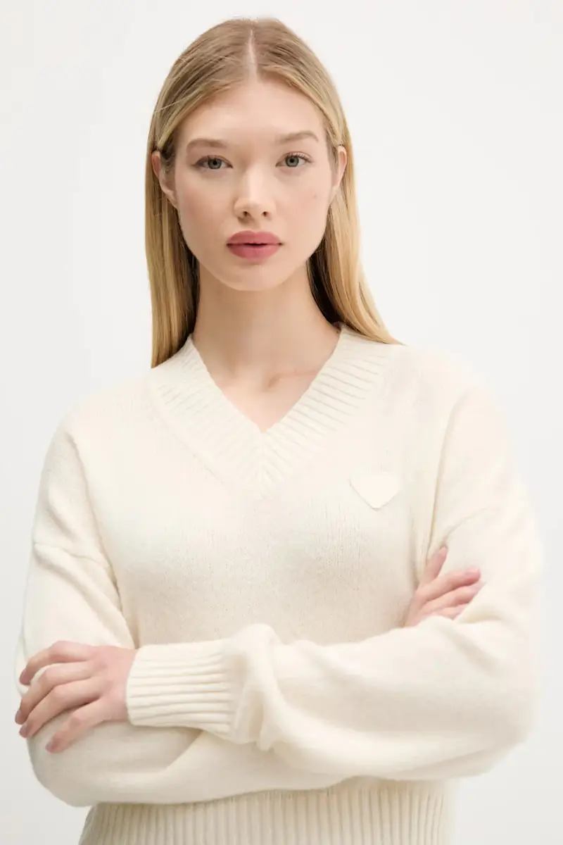 maglione in lana donna 50543059 Beige miniatura 4