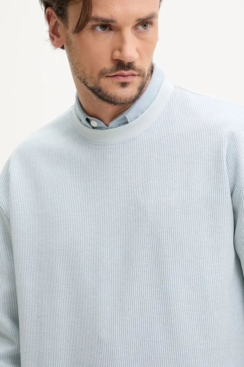 maglione uomo colore blu 50534454 miniatura 4