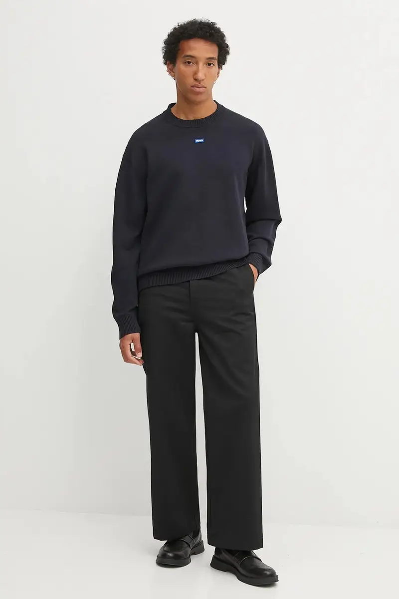 maglione uomo colore blu navy 50543784 miniatura 2