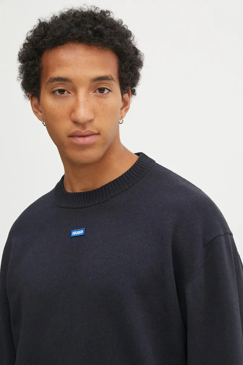 maglione uomo colore blu navy 50543784 miniatura 4