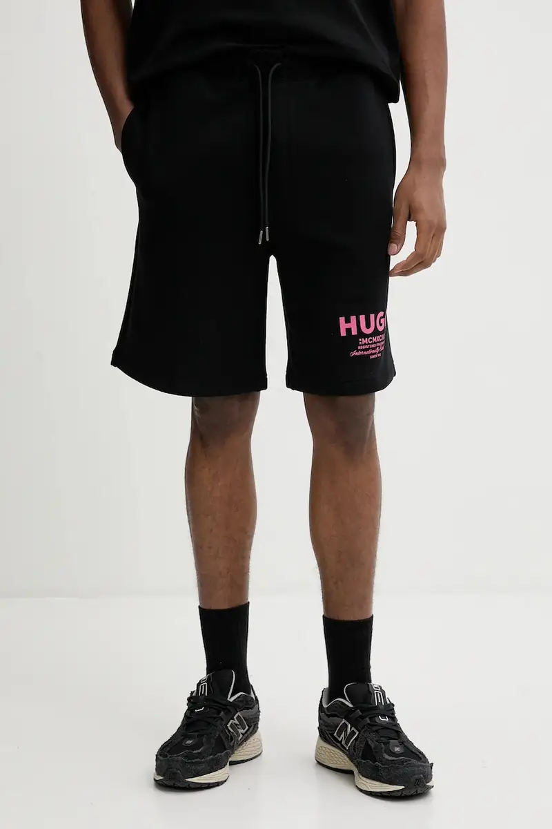 pantaloncini in cotone colore bianco Nero