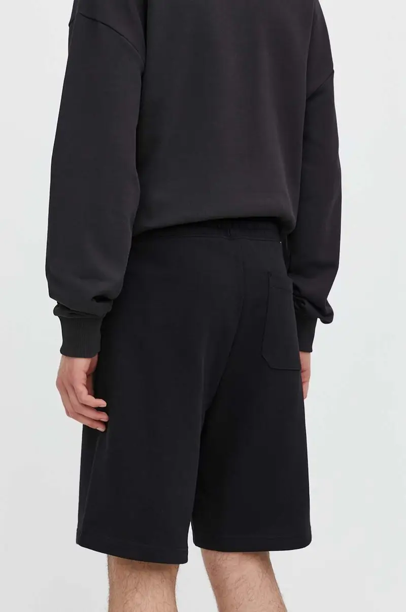 pantaloncini in cotone colore nero miniatura 3