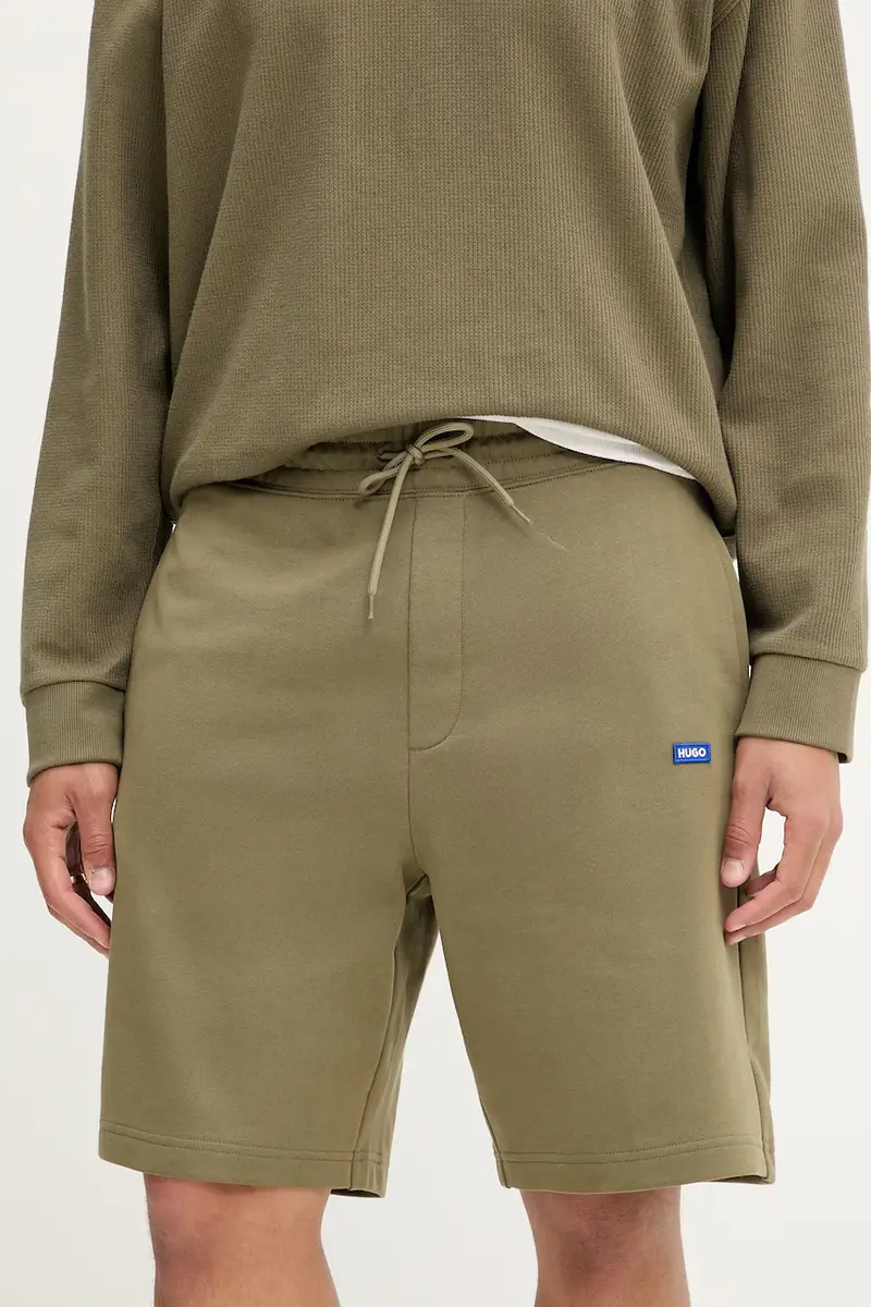 pantaloncini in cotone colore nero 50522364 Verde