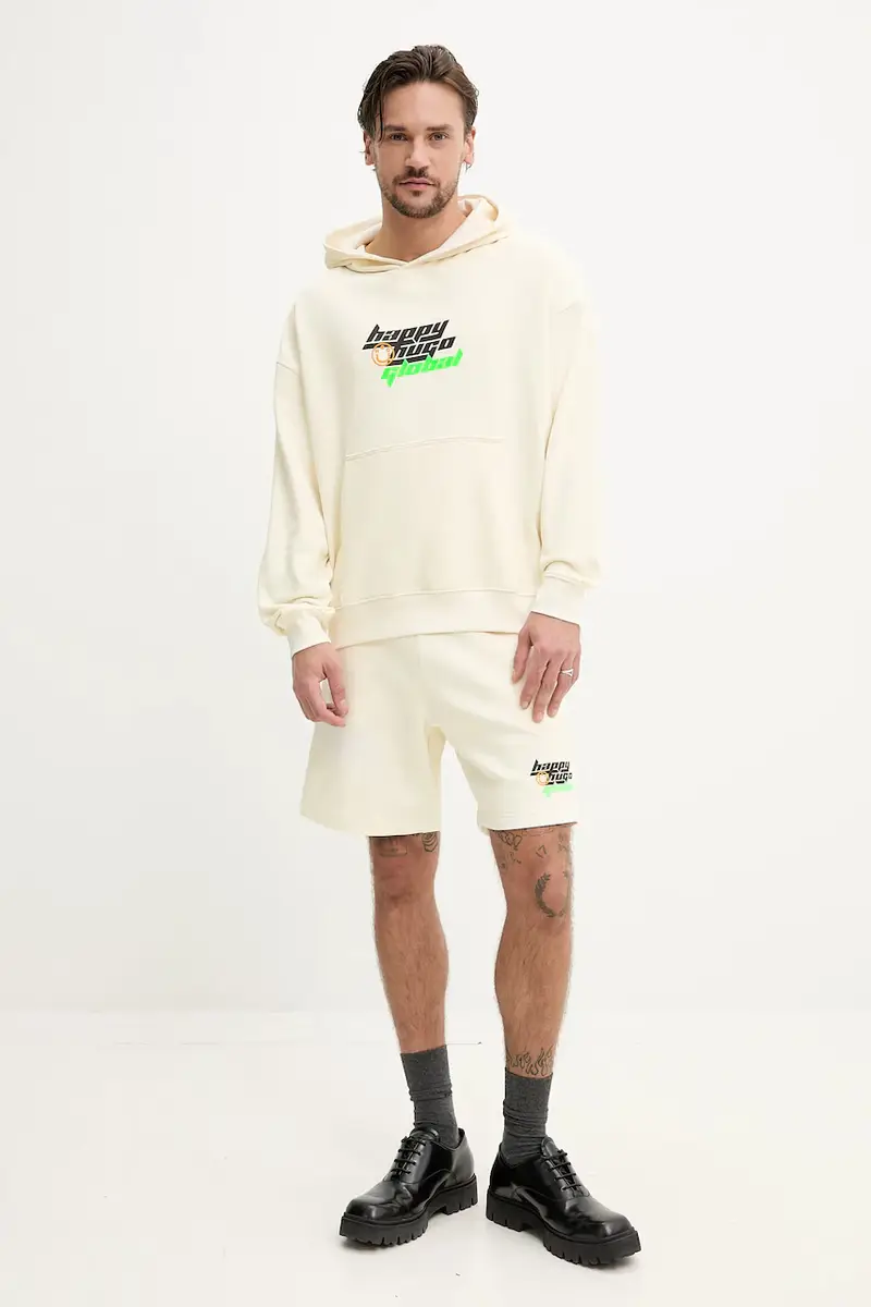 pantaloncini in cotone uomo colore beige 50536107 miniatura 2