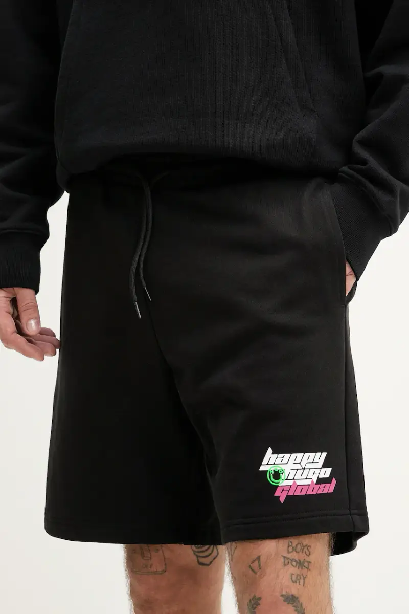 pantaloncini in cotone uomo colore nero 50536107