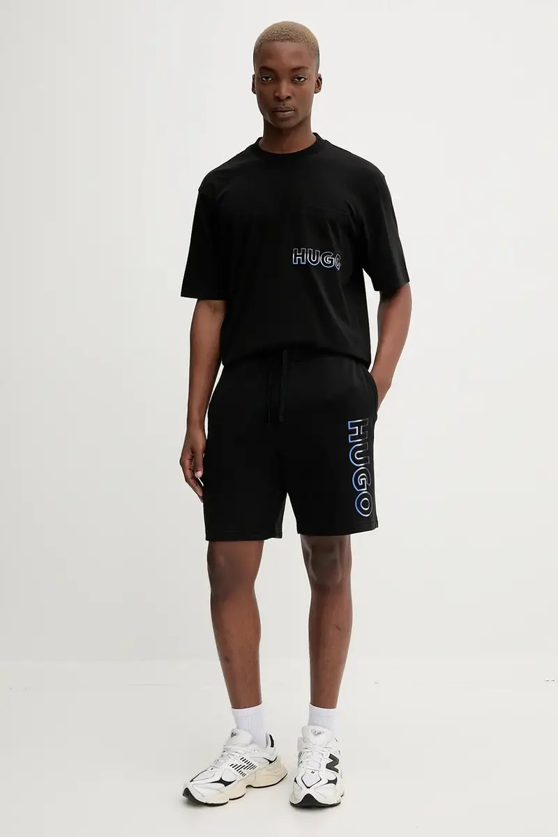 pantaloncini in cotone uomo colore nero 50549134 miniatura 2