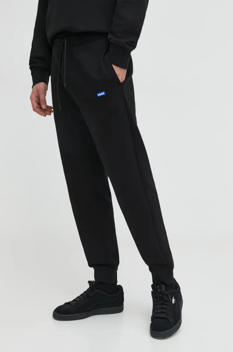 pantaloni da jogging in cotone colore nero