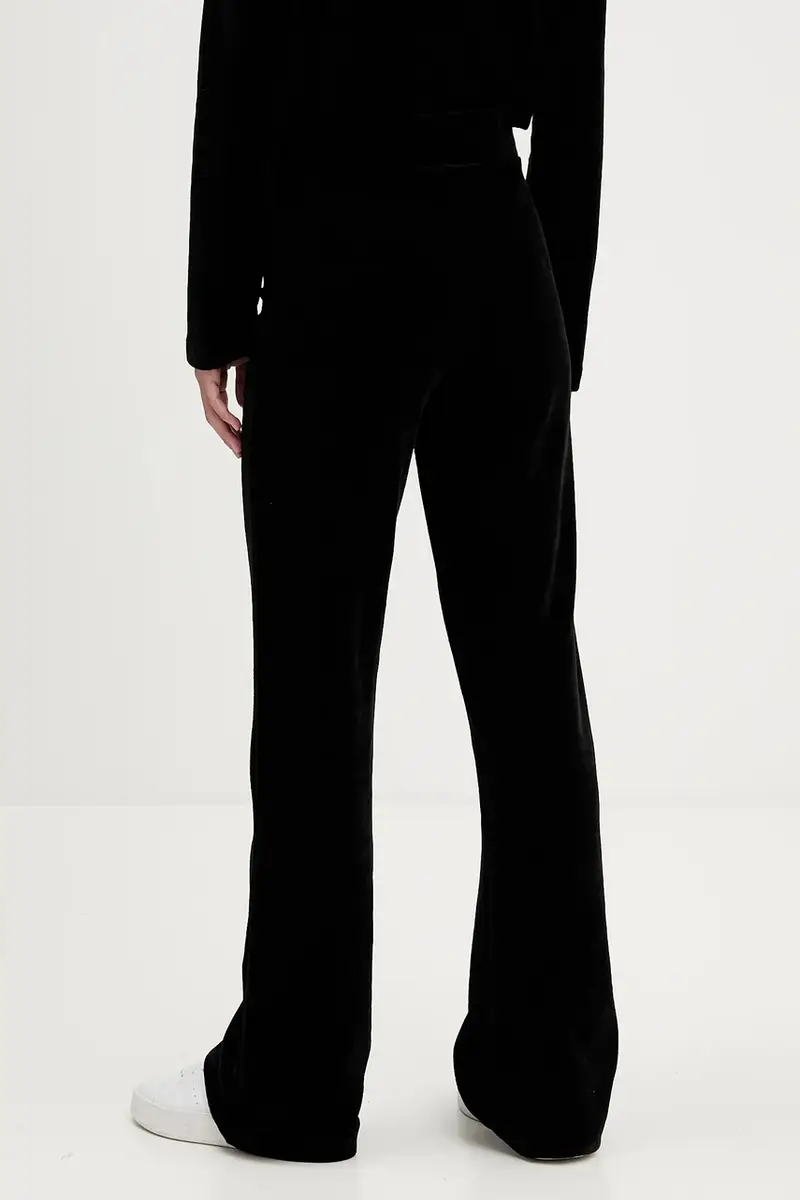 pantaloni da tuta in velluto donna colore nero 50549678 miniatura 3