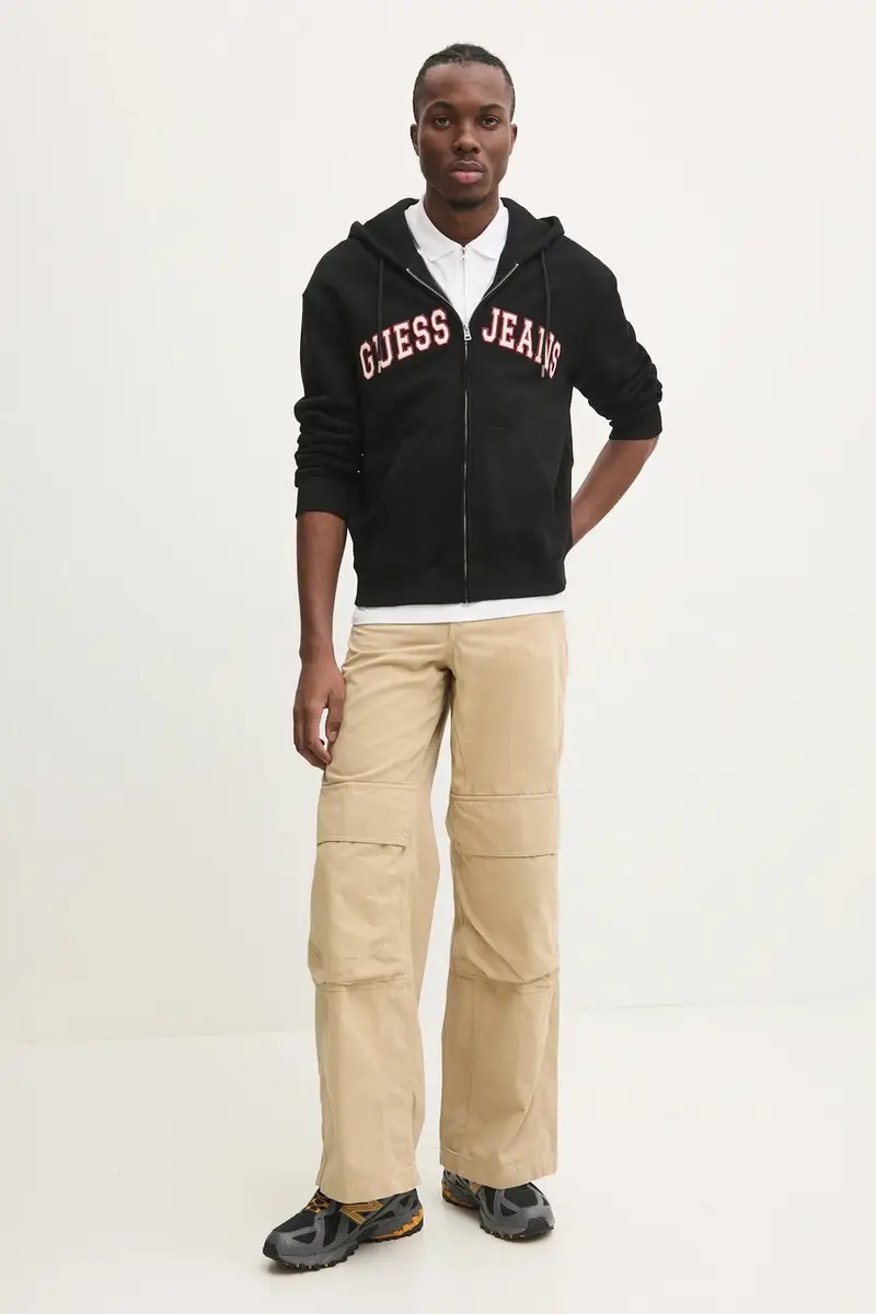 pantaloni in cotone colore beige 50530833 miniatura 2