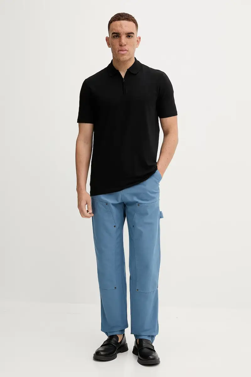 pantaloni in cotone uomo colore blu 50546746 miniatura 2