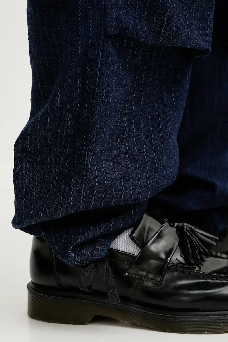 pantaloni in cotone uomo colore blu navy 50552121 miniatura 5