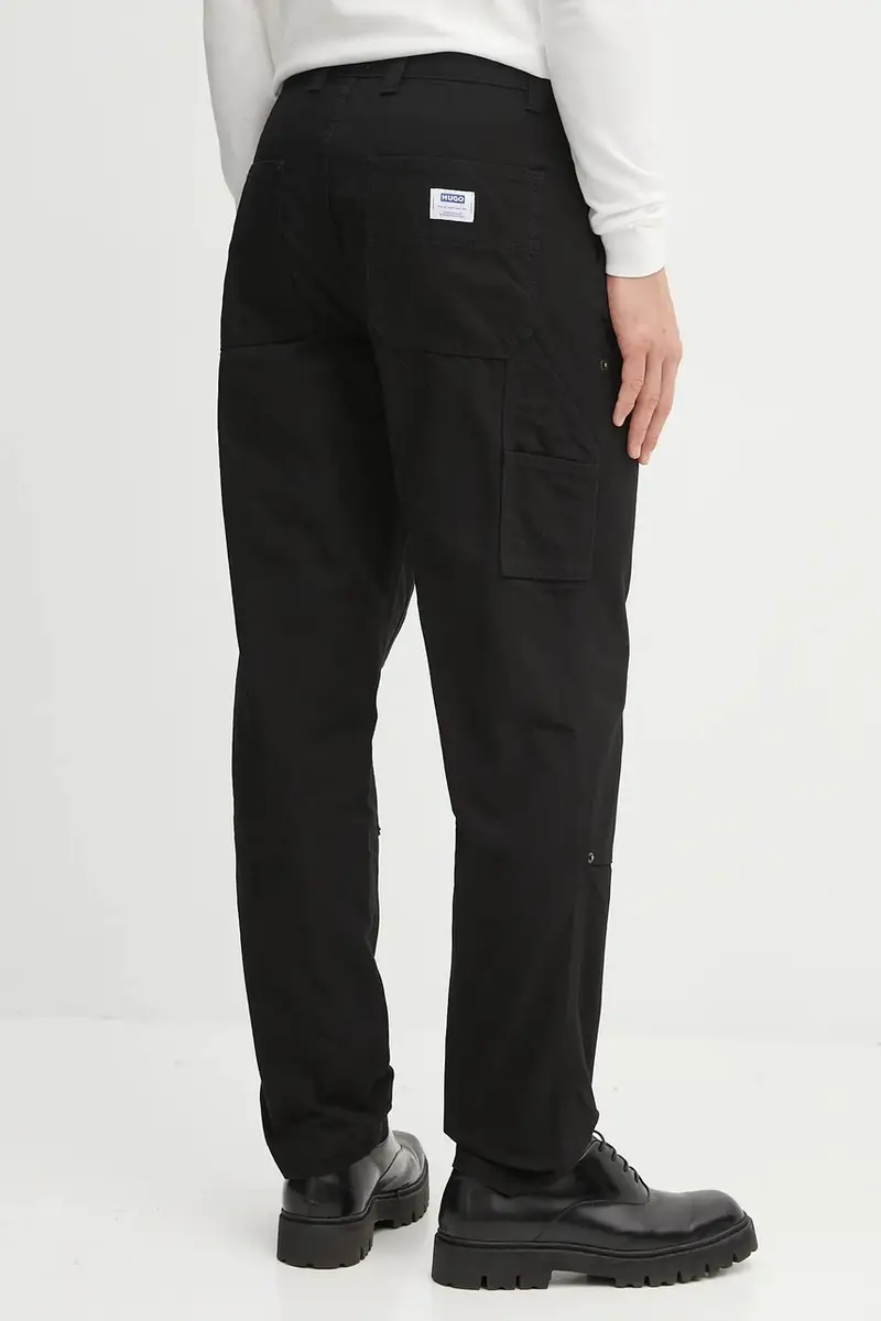 pantaloni in cotone uomo colore nero 50546746 miniatura 3