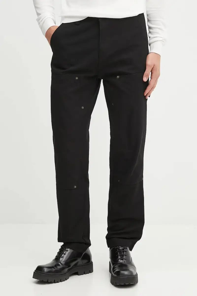 pantaloni in cotone uomo colore nero 50546746