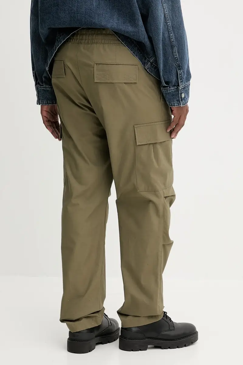 pantaloni in cotone uomo colore verde 50545643 miniatura 3