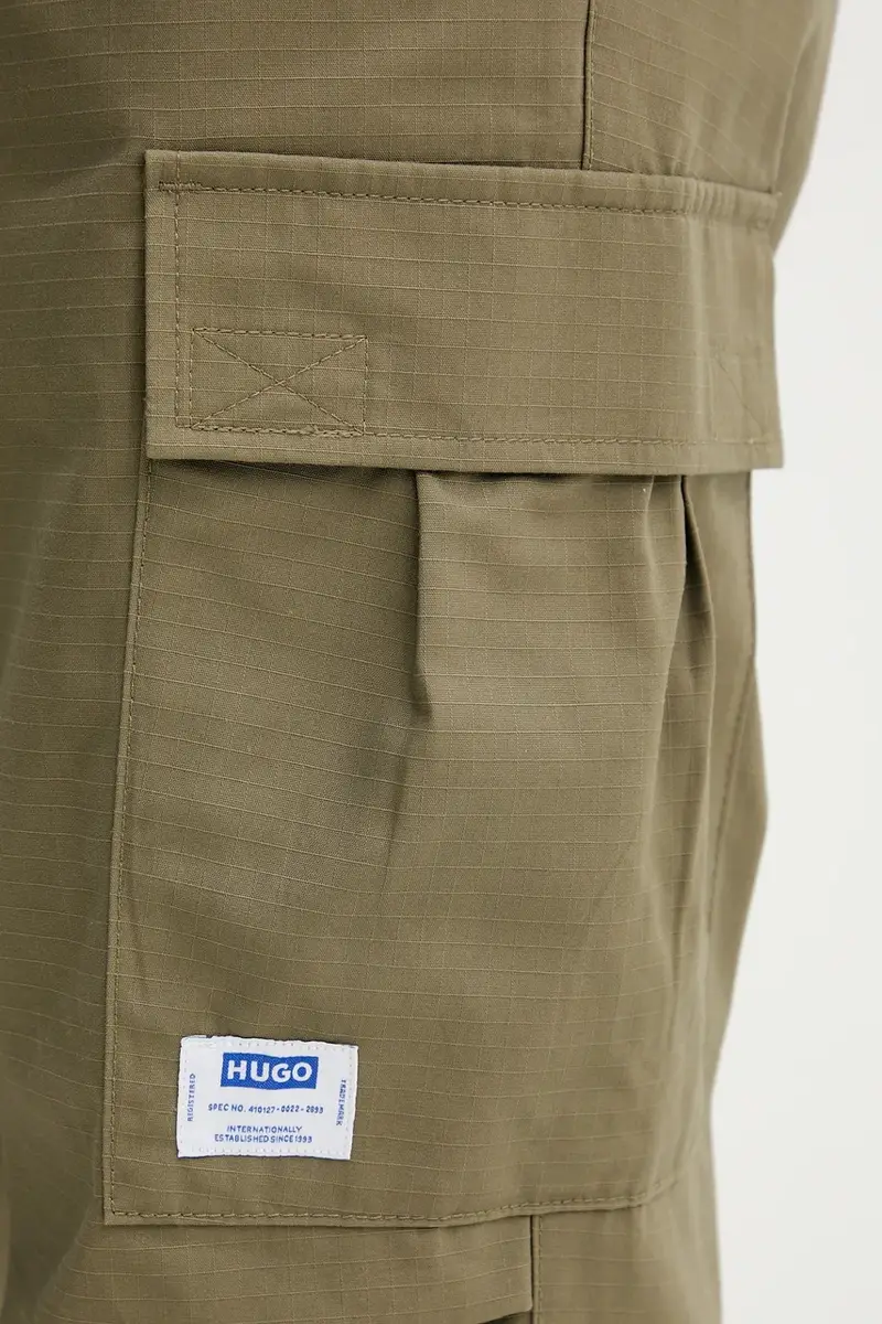 pantaloni in cotone uomo colore verde 50545643 miniatura 4